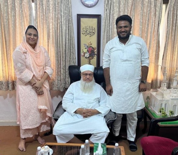Sajjad Nomani with actress Swara Bhaskar and her husband, Fahad Ahmad