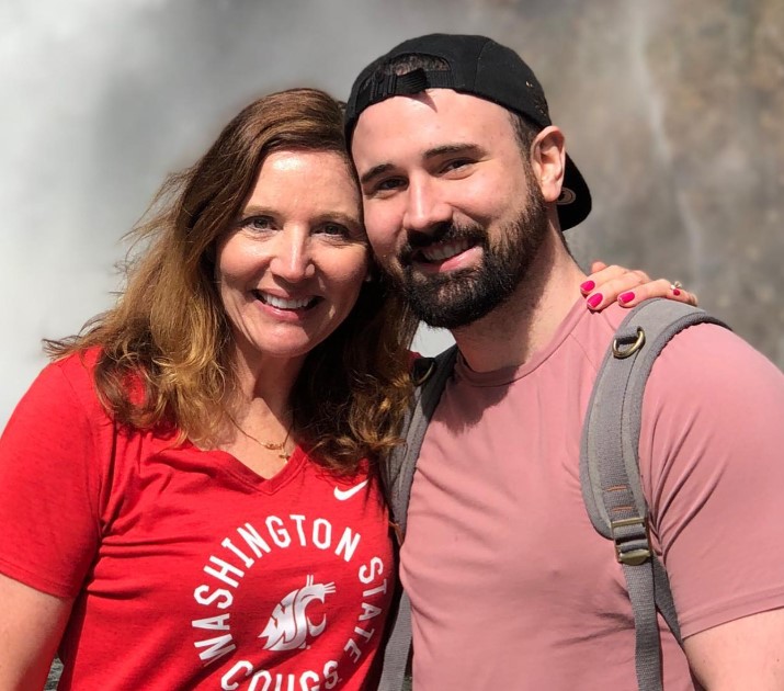 Chris Clemens with his mom