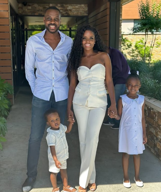 Dr. Alicia Egolum with her husband and kids