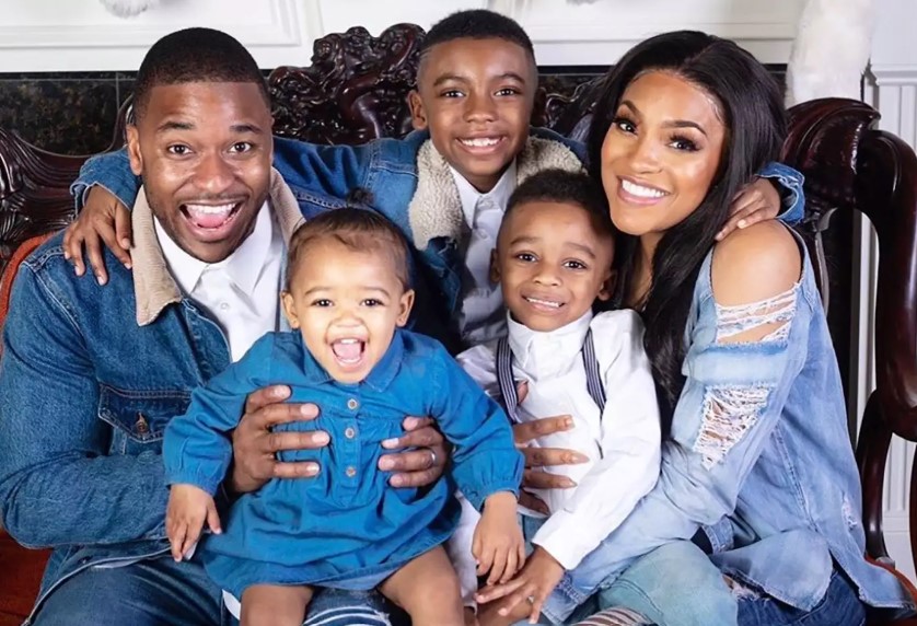 Drew Sidora with her ex-husband and kids