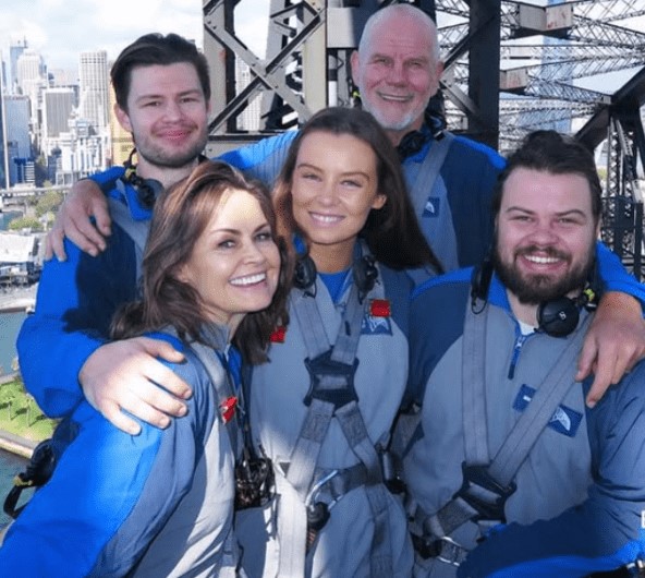 Lisa Wilkinson with her husband and kids