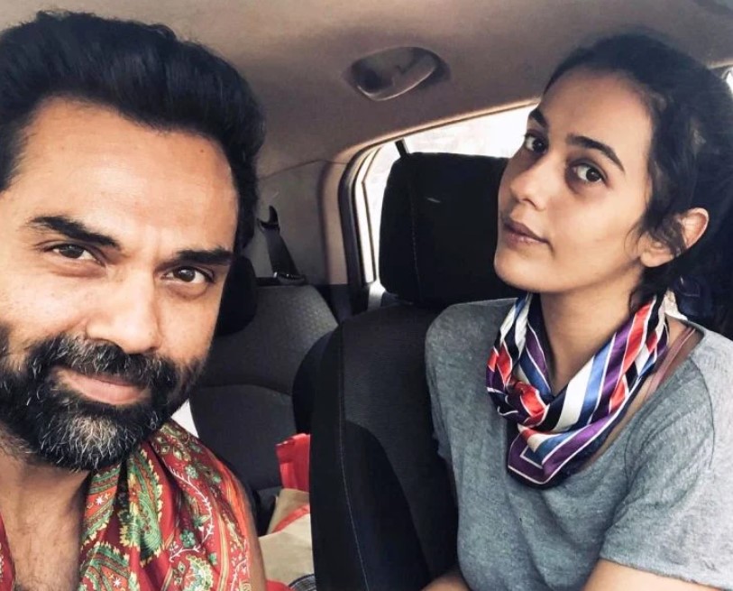 Saireena Mamik with Abhay Deol