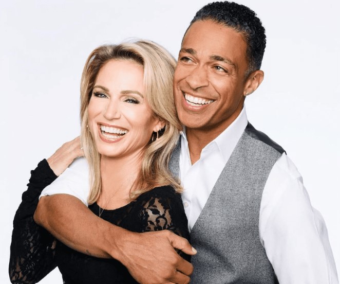 T. J. Holmes with his current girlfriend Amy Robach