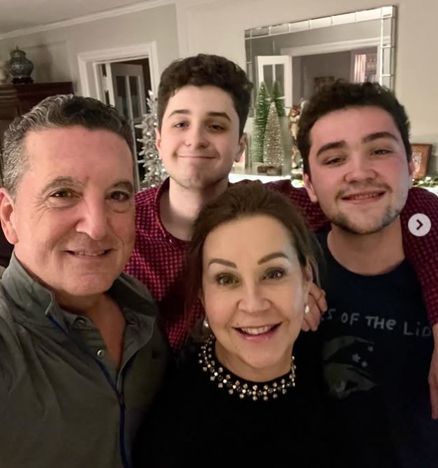 Tony Aiello with his wife and kids
