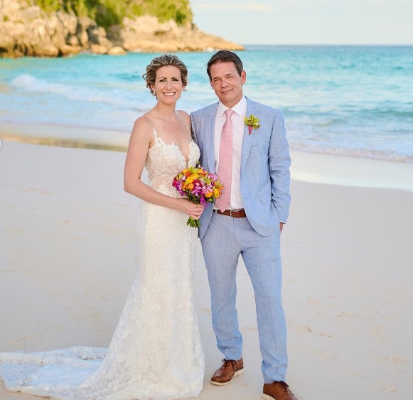 Caitlin Roth with her husband