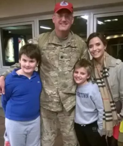 Catherine Herridge with her husband and kids