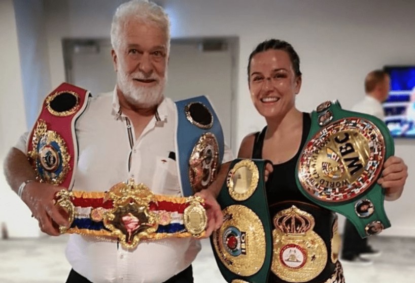 Chantelle Cameron with her dad