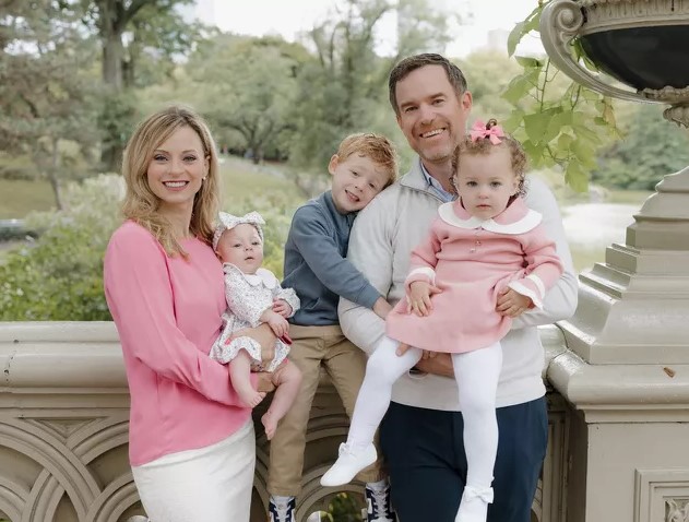 Courtney Reagan with her husband and kids