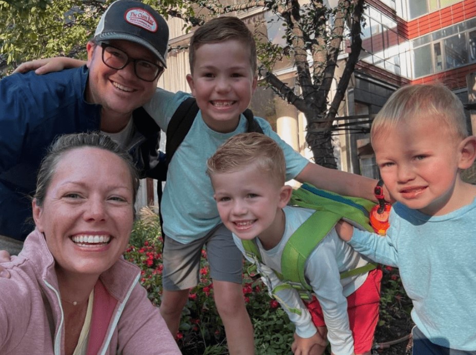 Dylan Dreyer with her husband and kids