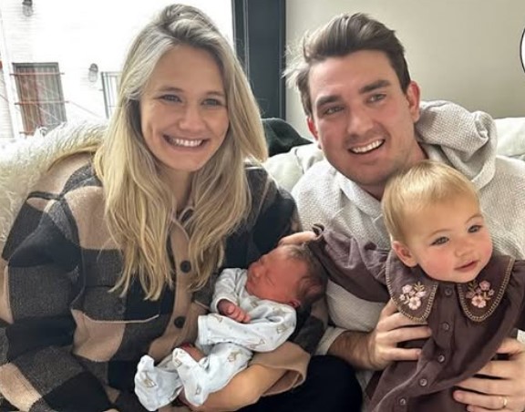 Kylie Atwood with her husband and kids