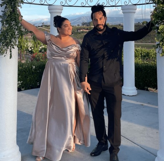 Nadia Aboulhosn with her partner