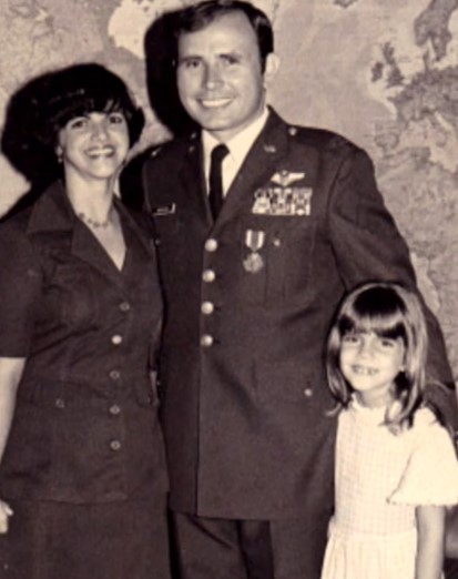 Natalie Morales' childhood image with her parents