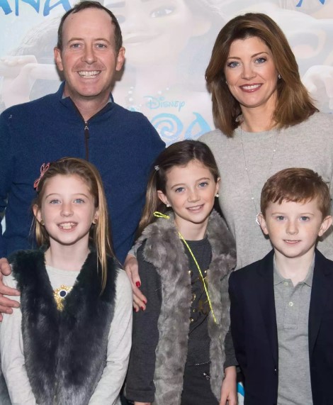 Norah O’Donnell with her husband and kids