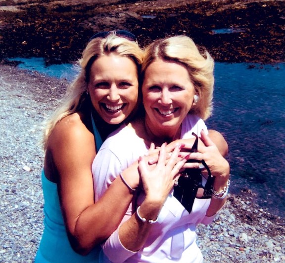 Sarah Kustok with her mom
