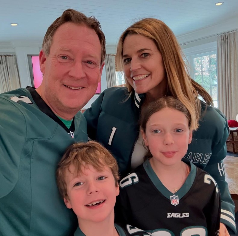 Savannah Guthrie with her husband and kids