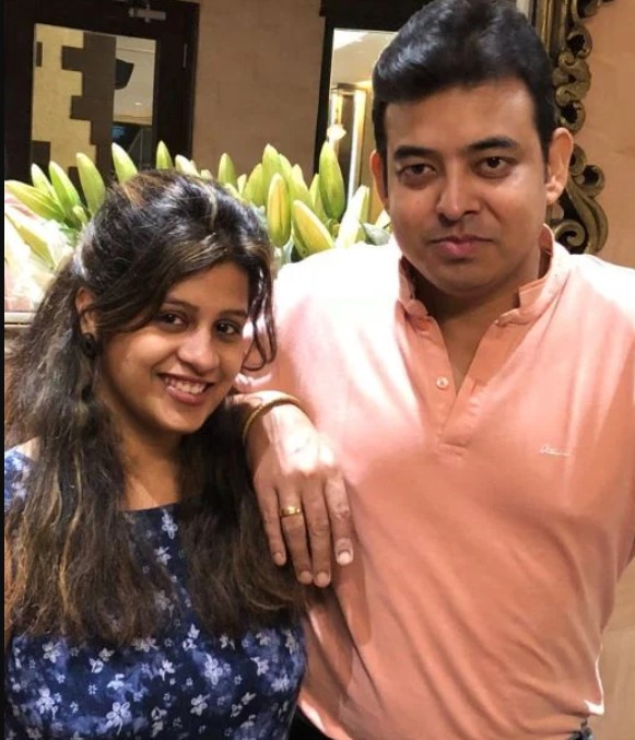 Shweta Bhattacharya with her husband