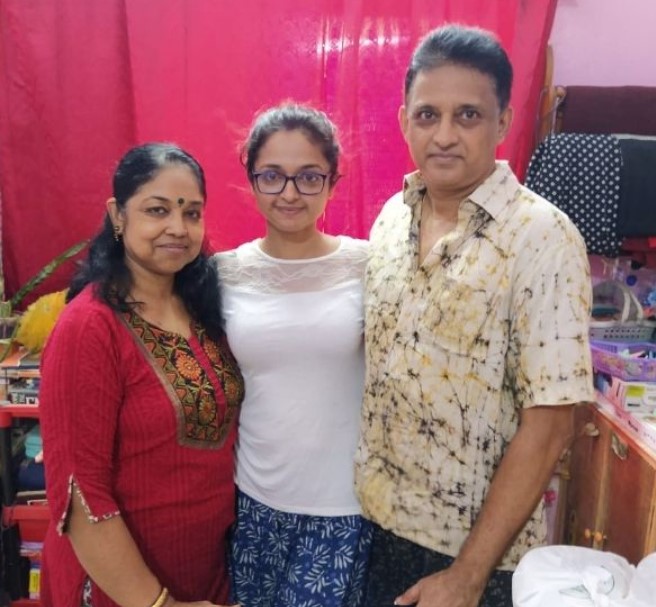 Annmary Tom with her family