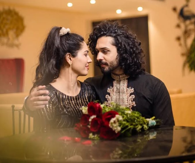Falguni Bhatia with her husband