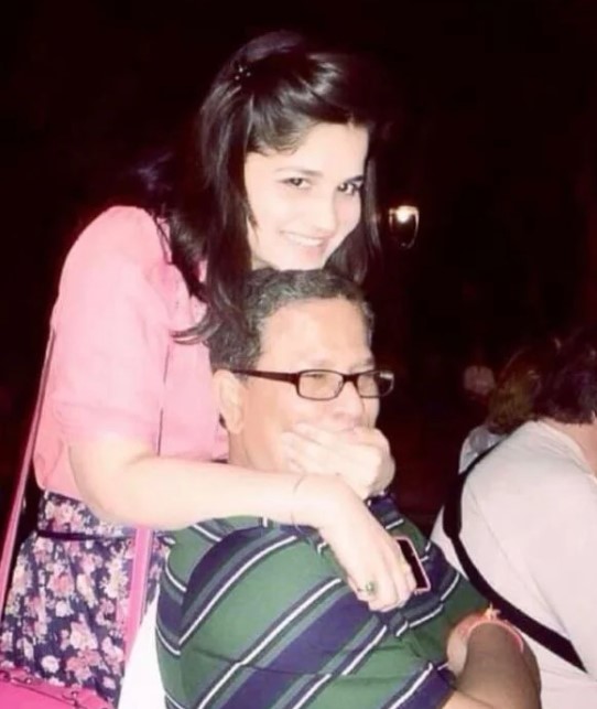 Mahima Mishra with her dad