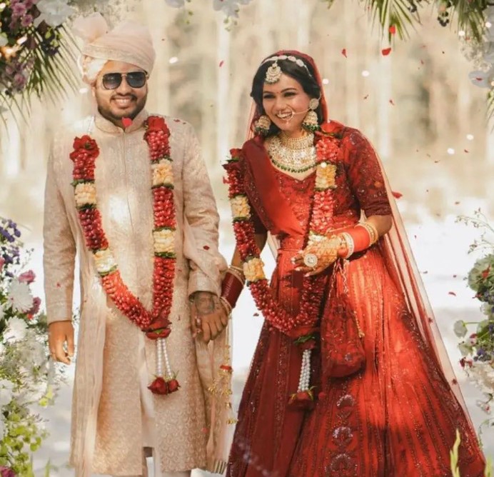 Shivani Dubey with her husband
