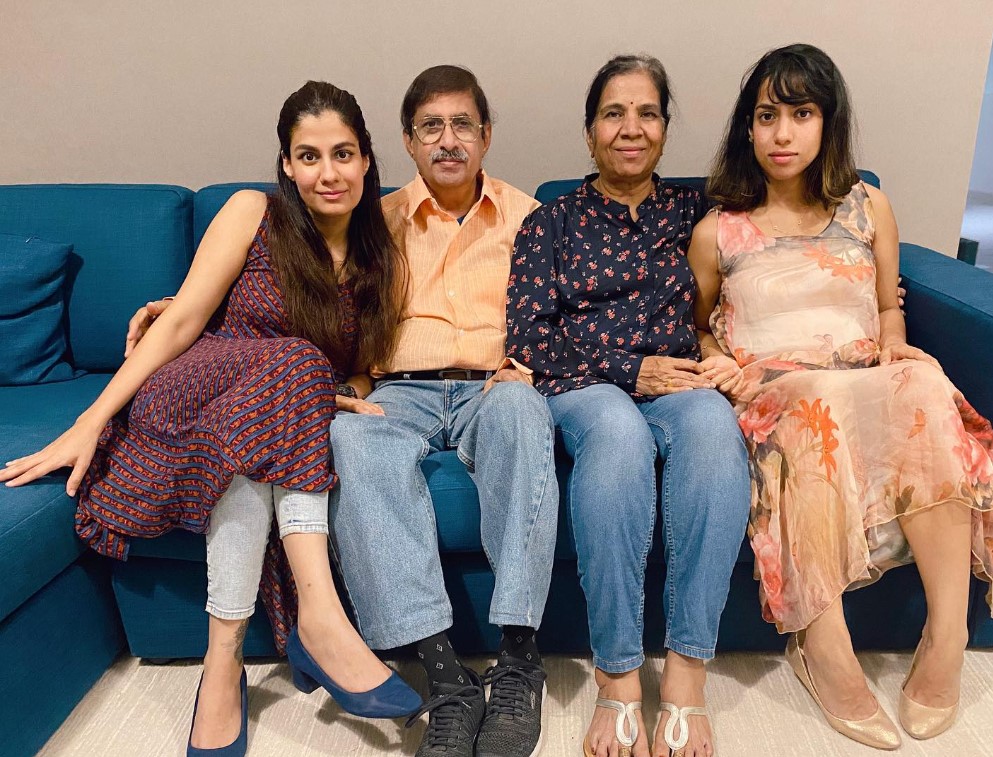 Shreya Dhanwanthary with her family