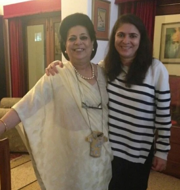 Sonia Singh with her mom