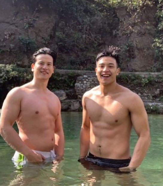 Gary Lu with his brother