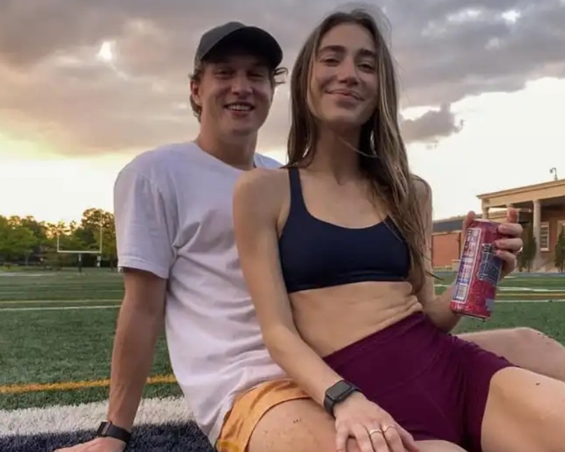Kamilla Kowal with her boyfriend
