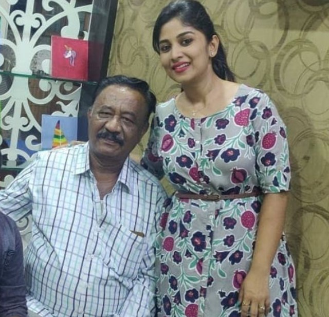 Manjula Paritala with her dad