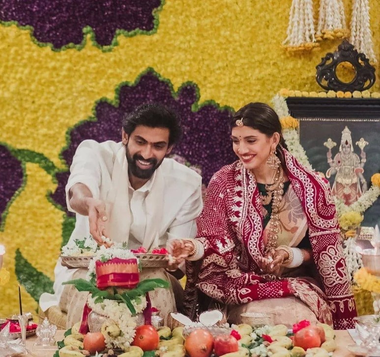 Miheeka Bajaj and her husband's wedding image
