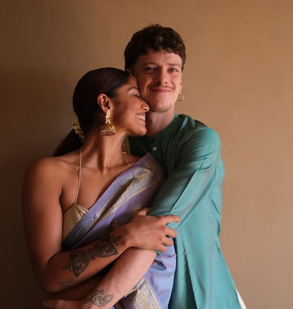 Santoshi Shetty with her boyfriend Ike Anti