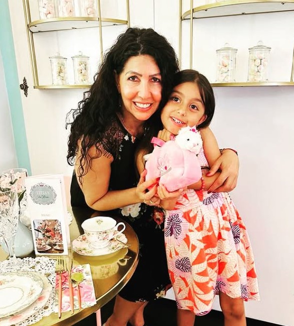 Tina Engineer with her daughter