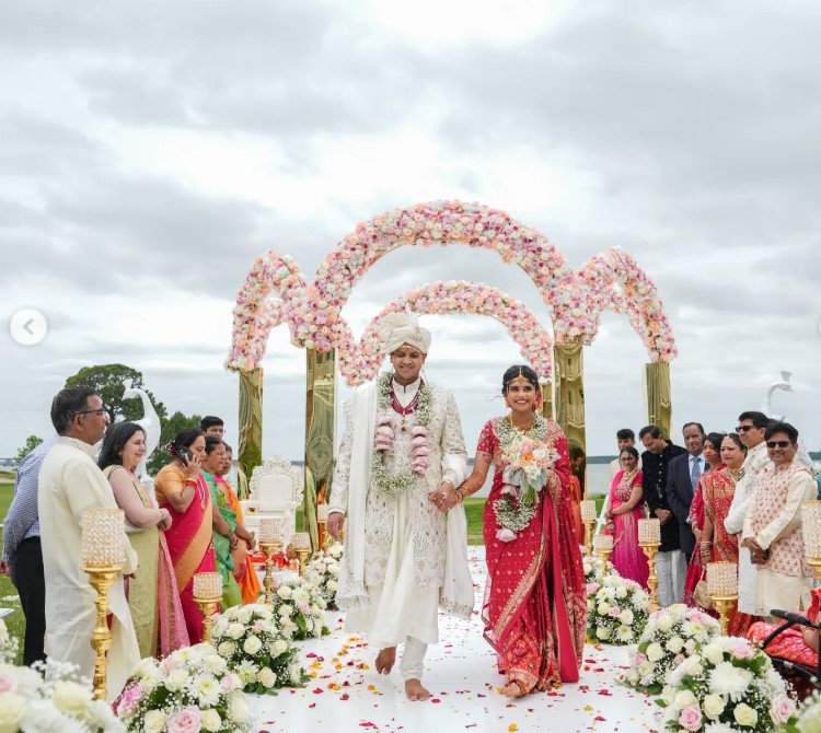 Vaidehi Dongre and her husband's wedding image