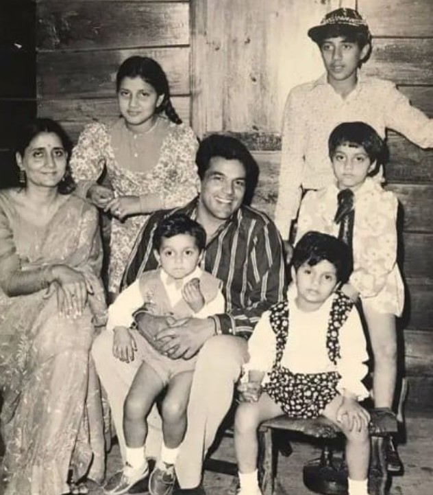 Ajeita Deol with her parents and siblings