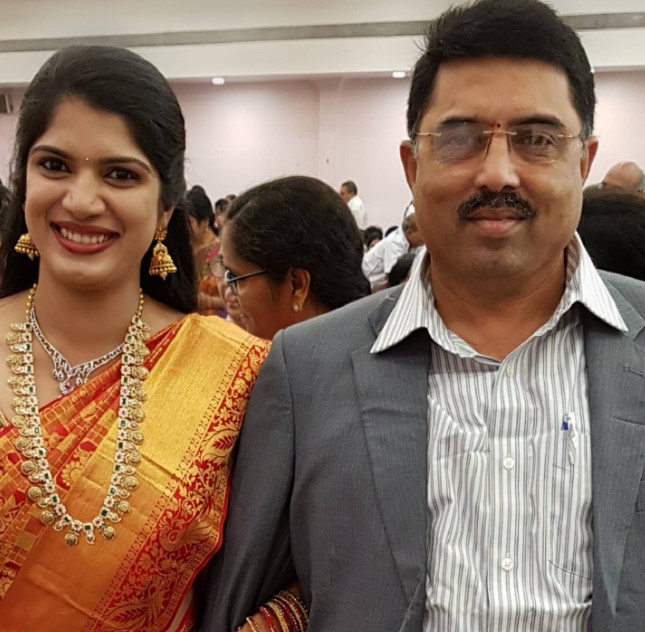 Deepti Nallamothu with her father