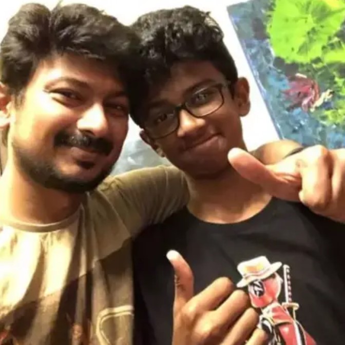 Inbanithi Udhayanidhi with his father