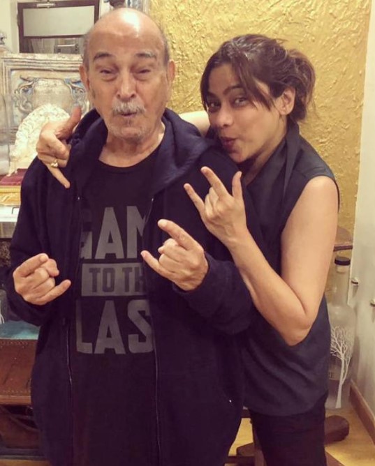 Medha Manjrekar with her father