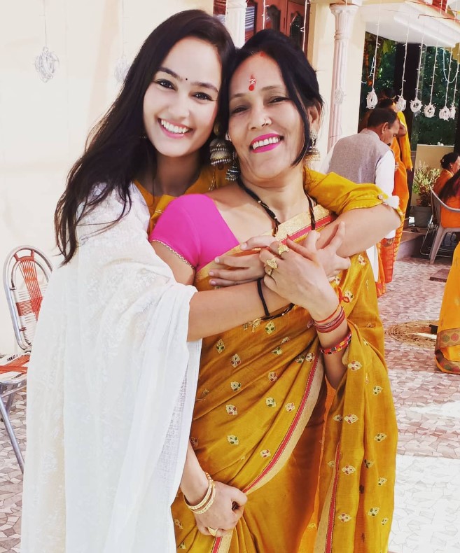 Monika Panwar with her mother
