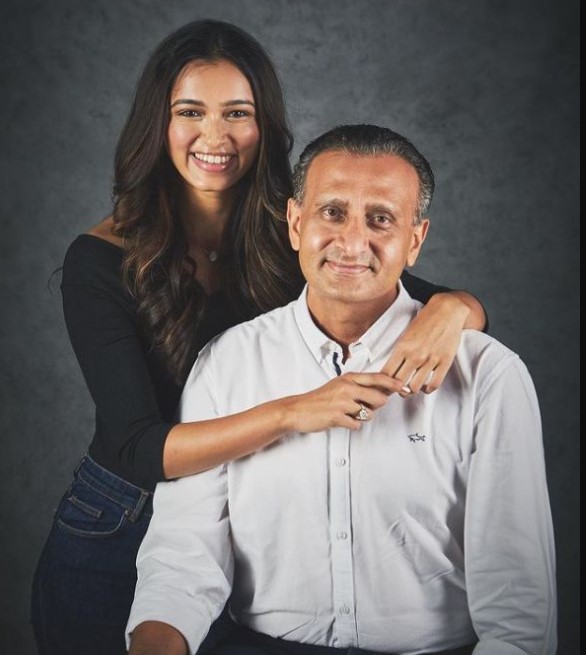 Namrata Sheth with her dad