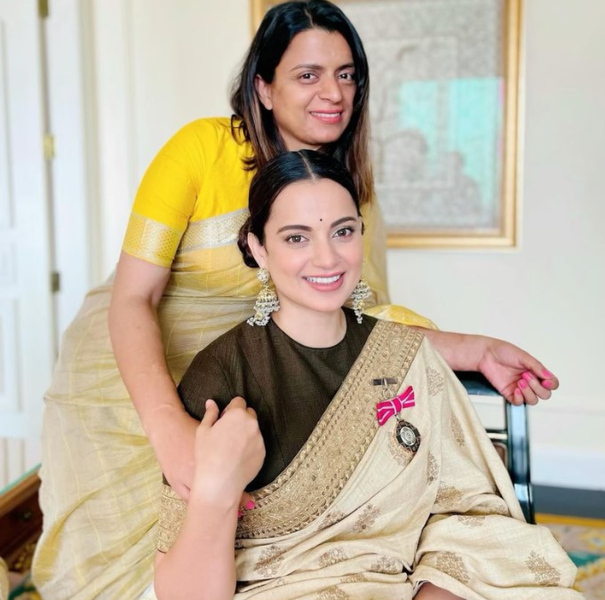 Rangoli Chandel with her sister Kangana