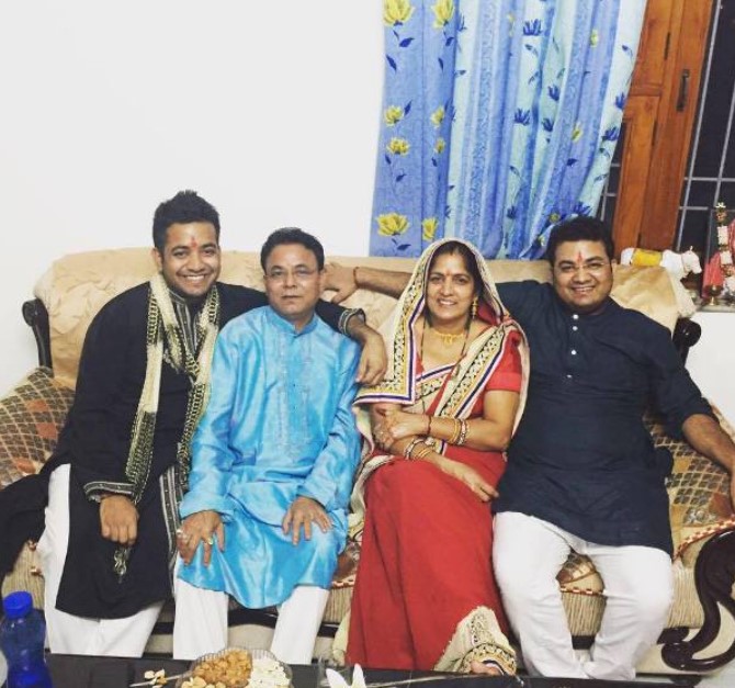 Roman Saini with his family