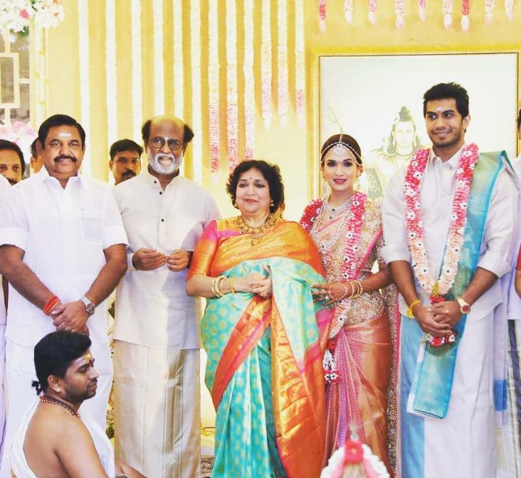 Soundarya Rajinikanth and Vishagan Vanangamudi's wedding image