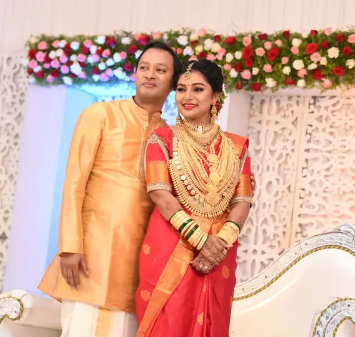 Sreelakshmi Sreekumar with her husband