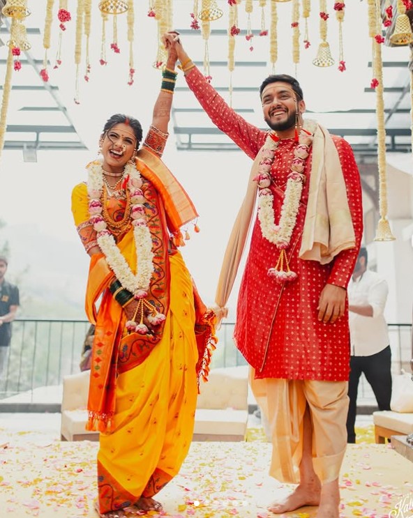 Swarda Thigale with her husband