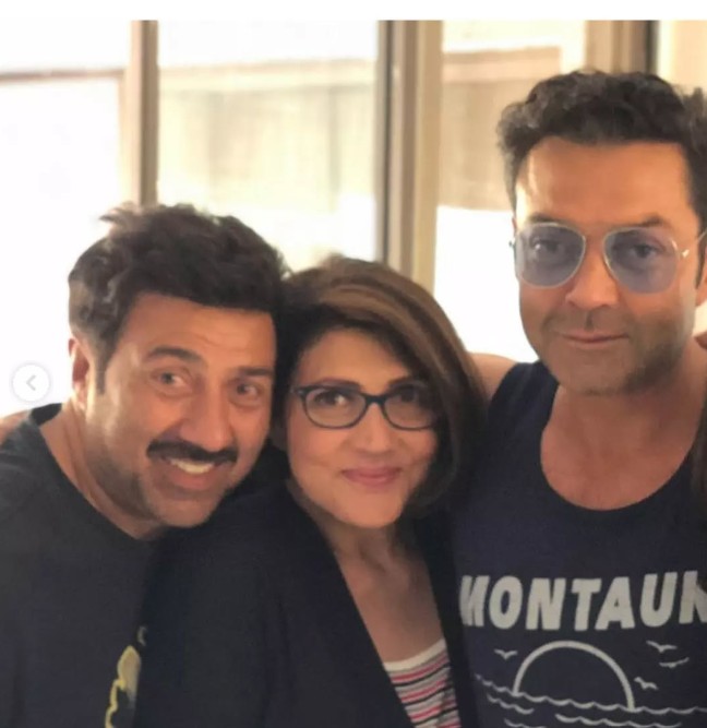 Vijeta Deol with her brothers