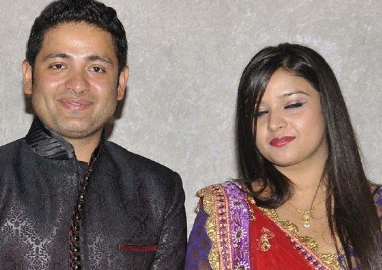 Anubhuti Chauhan with her husband