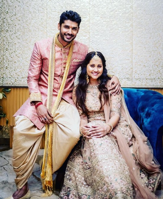 Apeksha Dandekar with her husband