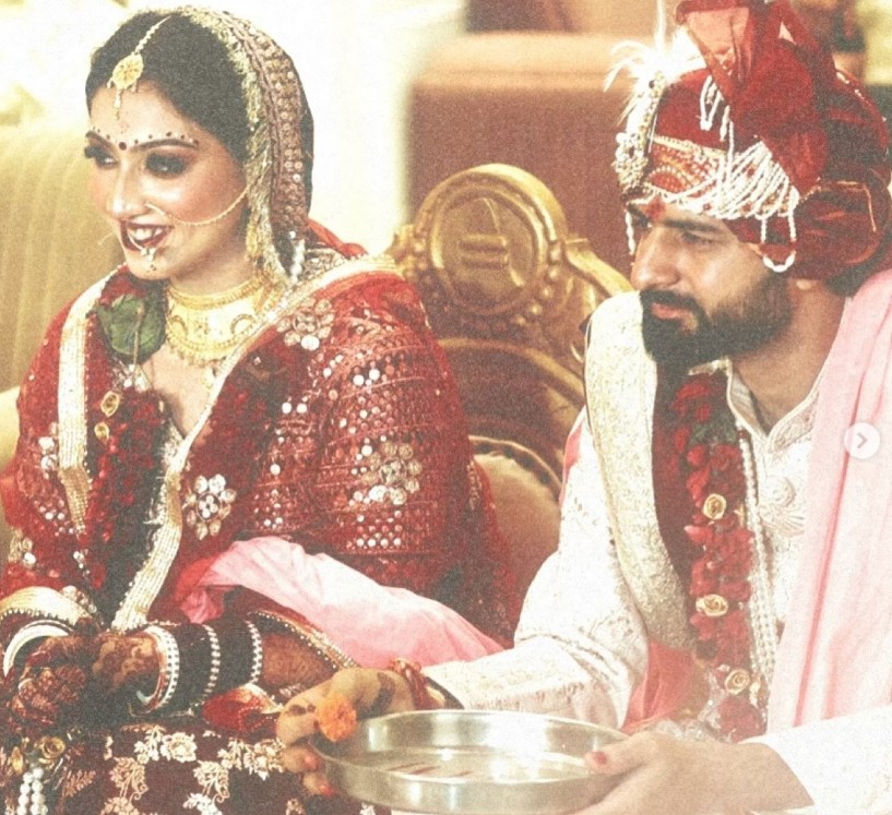 Badal Sharma with his wife