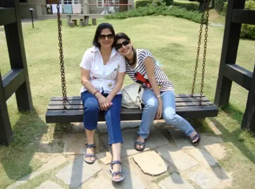 Delna Shroff with her mother