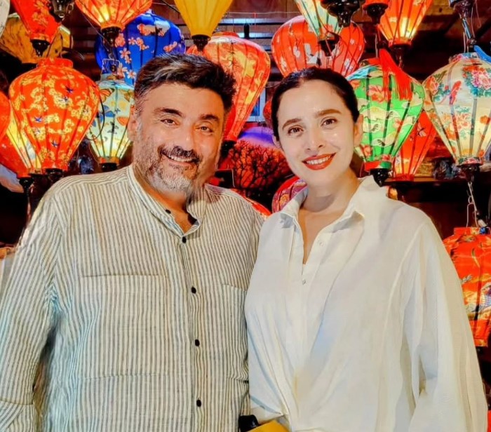 Fahad Samar with his wife
